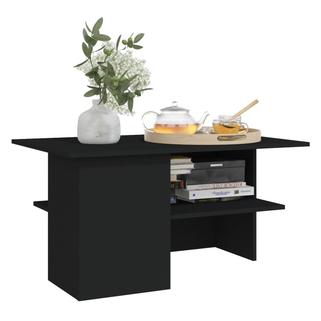 vidaXL Couchtisch Schwarz 90x60x46,5 cm Holzwerkstoff