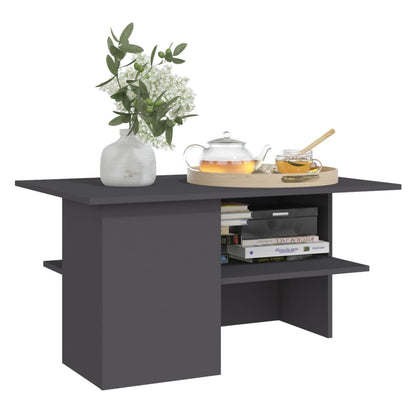 vidaXL Couchtisch Grau 90x60x46,5 cm Holzwerkstoff
