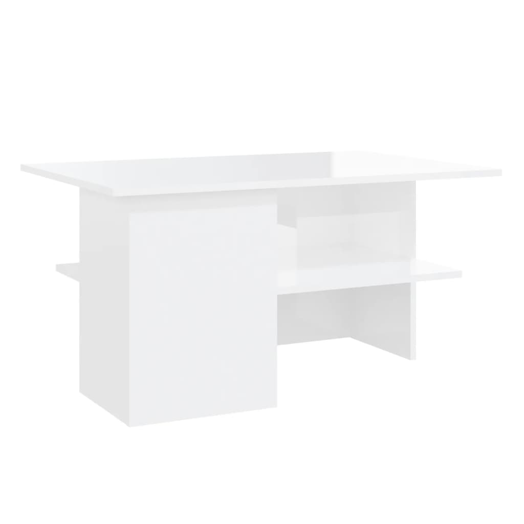 vidaXL Couchtisch Hochglanz-Weiß 90x60x46,5 cm Holzwerkstoff