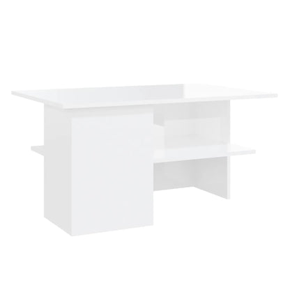 vidaXL Couchtisch Hochglanz-Weiß 90x60x46,5 cm Holzwerkstoff