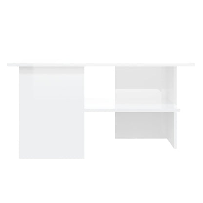 vidaXL Couchtisch Hochglanz-Weiß 90x60x46,5 cm Holzwerkstoff