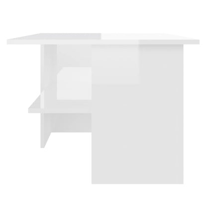 vidaXL Couchtisch Hochglanz-Weiß 90x60x46,5 cm Holzwerkstoff