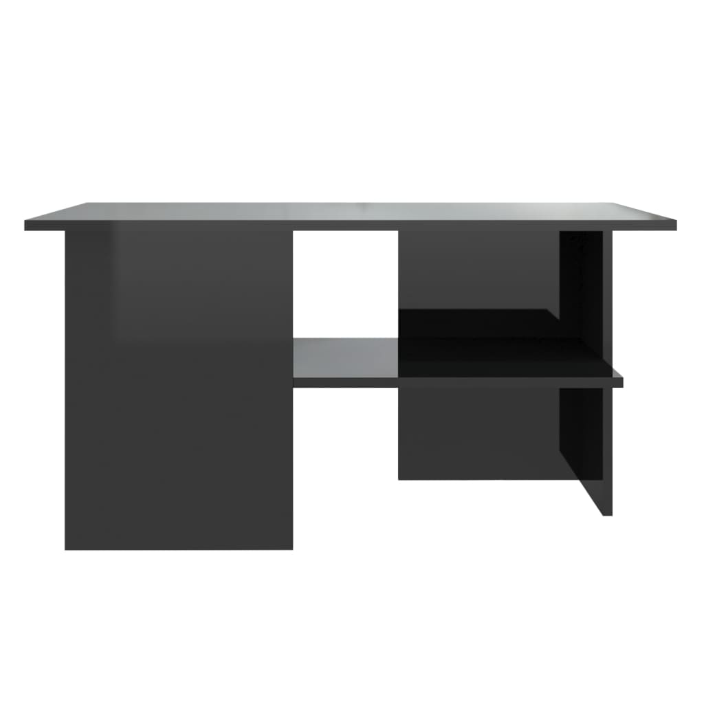 vidaXL Couchtisch Hochglanz-Schwarz 90x60x46,5 cm Holzwerkstoff