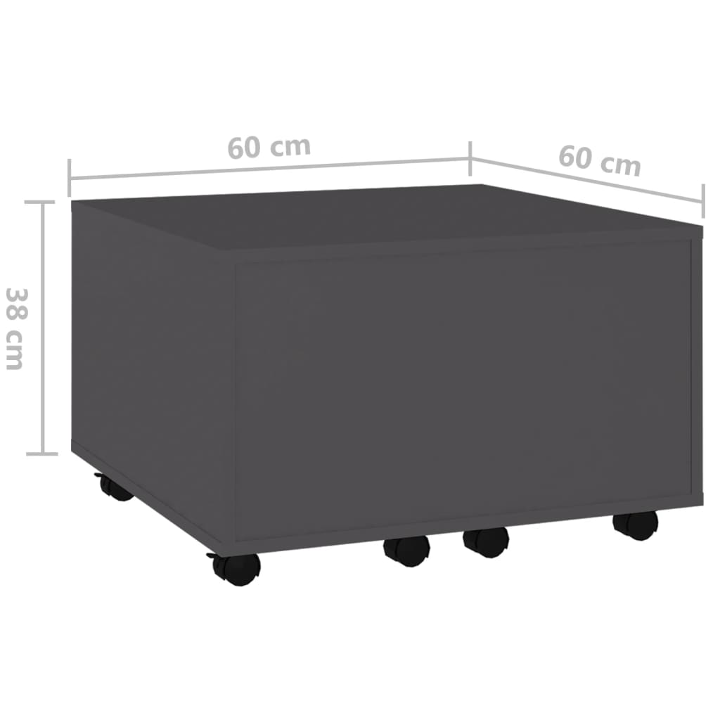 vidaXL Couchtisch Grau 60x60x38 cm Holzwerkstoff