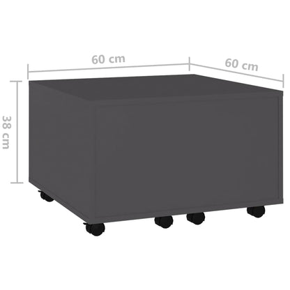 vidaXL Couchtisch Grau 60x60x38 cm Holzwerkstoff