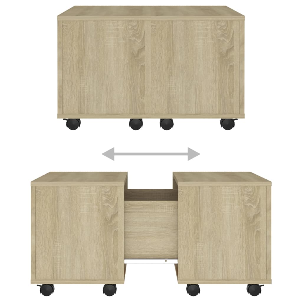 vidaXL Couchtisch Sonoma-Eiche 60x60x38 cm Holzwerkstoff
