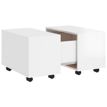 vidaXL Couchtisch Hochglanz-Weiß 60x60x38 cm Holzwerkstoff