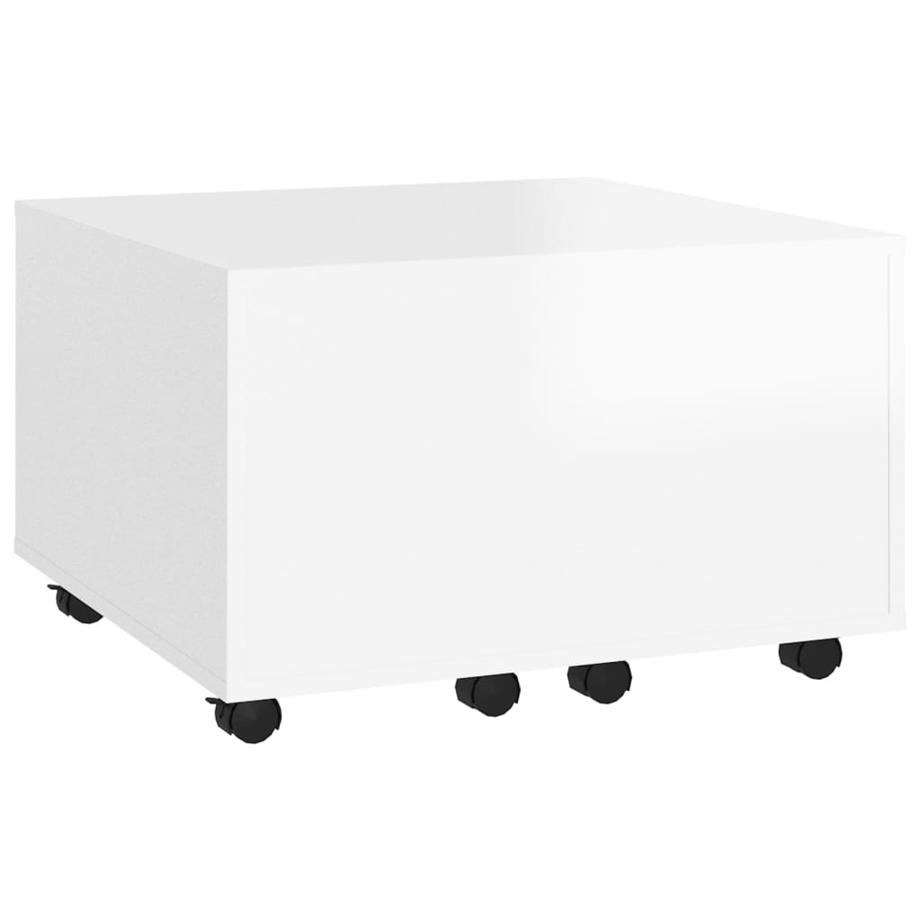 vidaXL Couchtisch Hochglanz-Weiß 60x60x38 cm Holzwerkstoff
