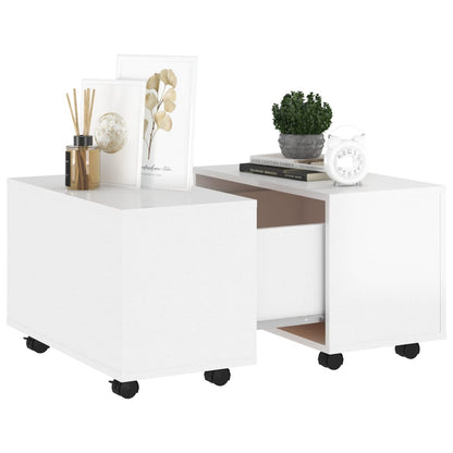 vidaXL Couchtisch Hochglanz-Weiß 60x60x38 cm Holzwerkstoff