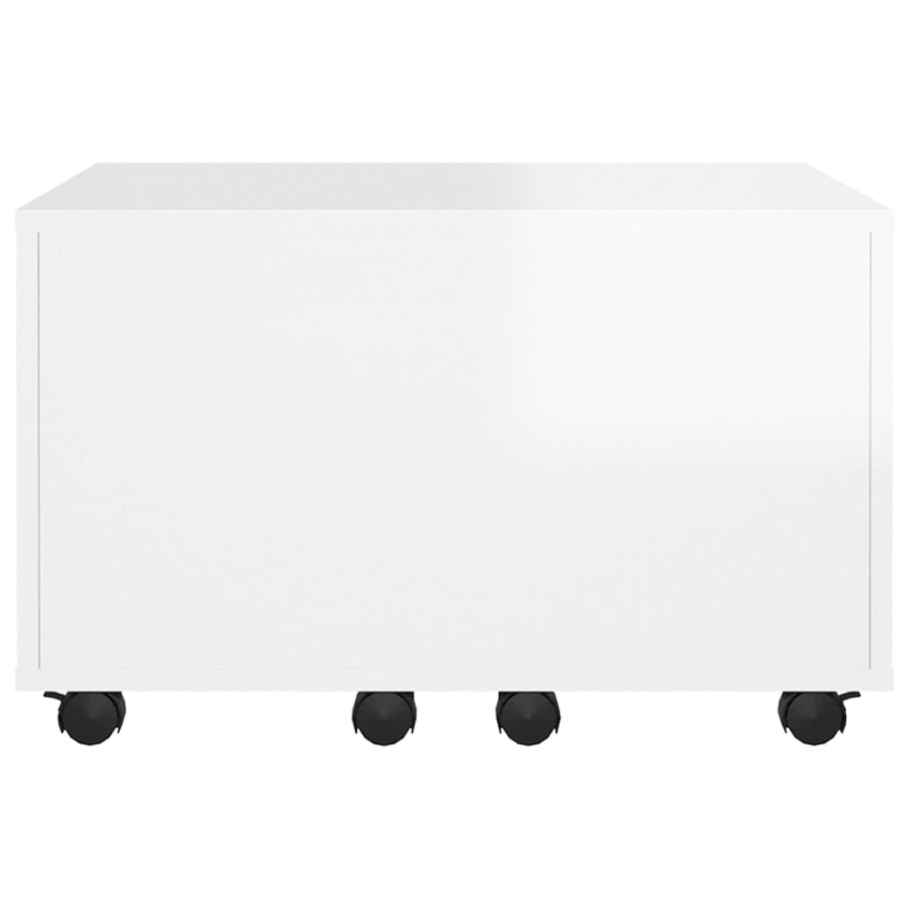vidaXL Couchtisch Hochglanz-Weiß 60x60x38 cm Holzwerkstoff
