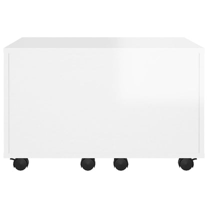 vidaXL Couchtisch Hochglanz-Weiß 60x60x38 cm Holzwerkstoff
