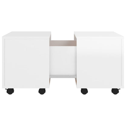vidaXL Couchtisch Hochglanz-Weiß 60x60x38 cm Holzwerkstoff