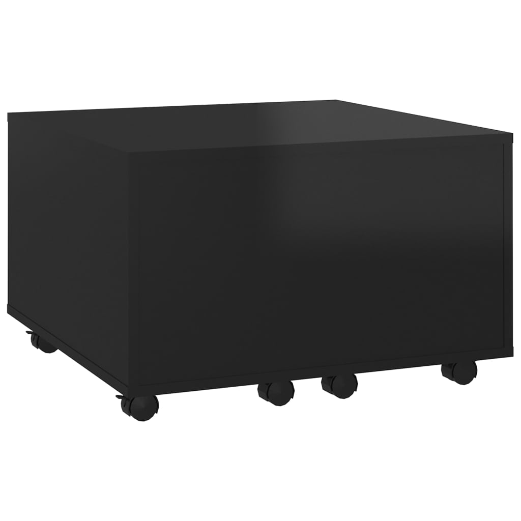 vidaXL Couchtisch Hochglanz-Schwarz 60x60x38 cm Holzwerkstoff