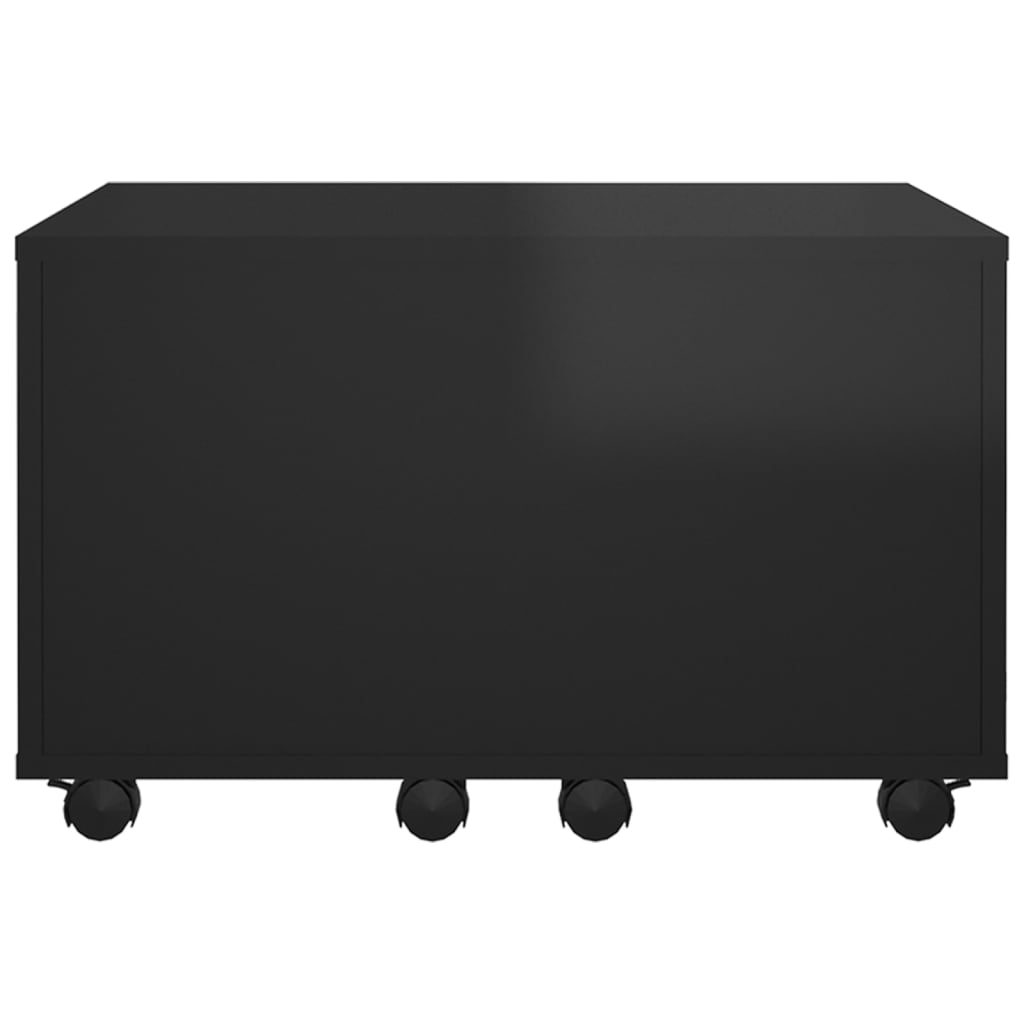 vidaXL Couchtisch Hochglanz-Schwarz 60x60x38 cm Holzwerkstoff