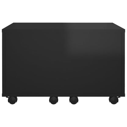vidaXL Couchtisch Hochglanz-Schwarz 60x60x38 cm Holzwerkstoff