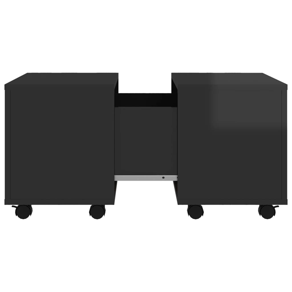 vidaXL Couchtisch Hochglanz-Schwarz 60x60x38 cm Holzwerkstoff