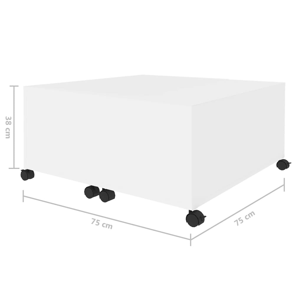 vidaXL Couchtisch Weiß 75x75x38 cm Holzwerkstoff