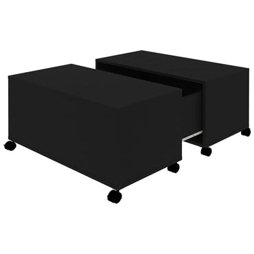 vidaXL Couchtisch Schwarz 75x75x38 cm Holzwerkstoff