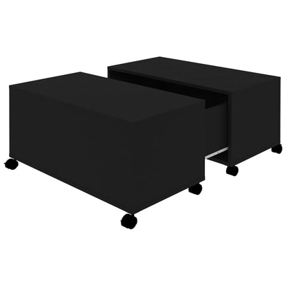 vidaXL Couchtisch Schwarz 75x75x38 cm Holzwerkstoff