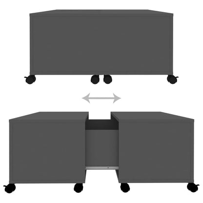 vidaXL Couchtisch Grau 75x75x38 cm Holzwerkstoff