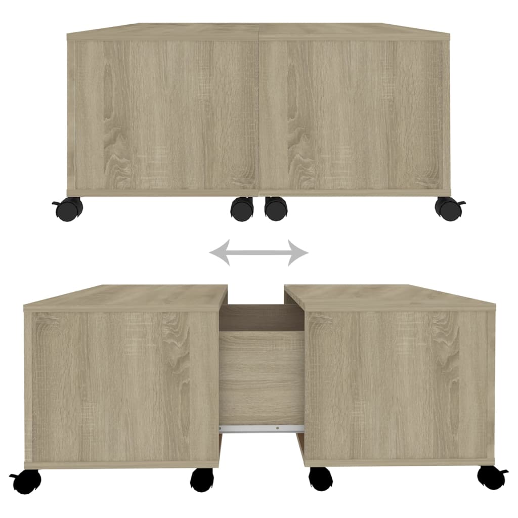vidaXL Couchtisch Sonoma-Eiche 75x75x38 cm Holzwerkstoff