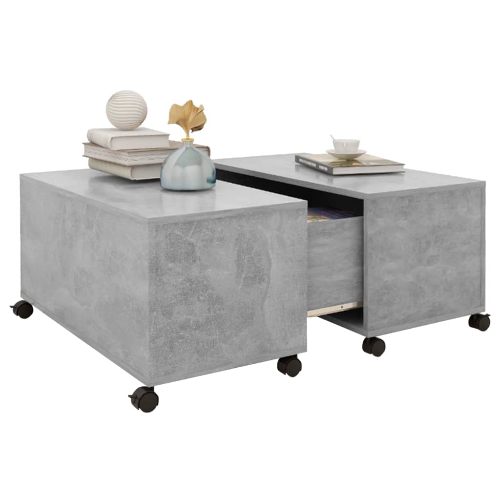 vidaXL Couchtisch Betongrau 75x75x38 cm Holzwerkstoff