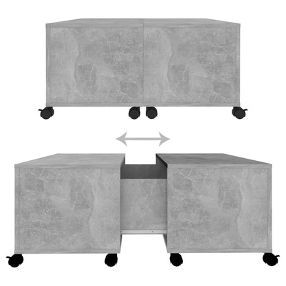 vidaXL Couchtisch Betongrau 75x75x38 cm Holzwerkstoff