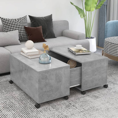 vidaXL Couchtisch Betongrau 75x75x38 cm Holzwerkstoff