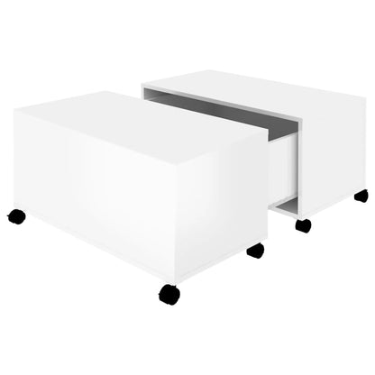 vidaXL Couchtisch Hochglanz-Weiß 75x75x38 cm Holzwerkstoff