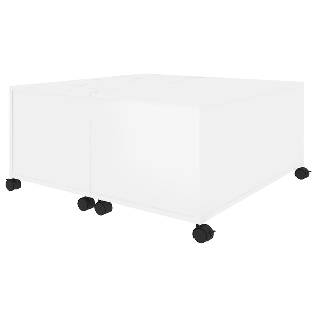 vidaXL Couchtisch Hochglanz-Weiß 75x75x38 cm Holzwerkstoff