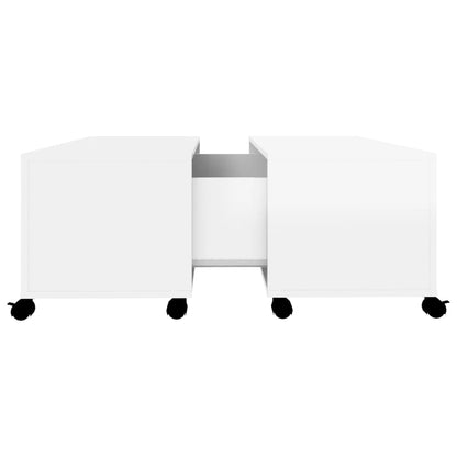 vidaXL Couchtisch Hochglanz-Weiß 75x75x38 cm Holzwerkstoff