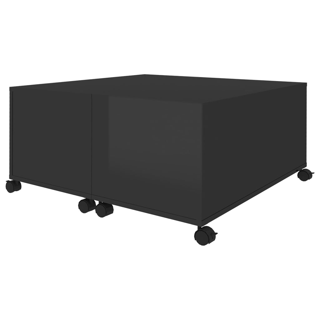 vidaXL Couchtisch Hochglanz-Schwarz 75x75x38 cm Holzwerkstoff