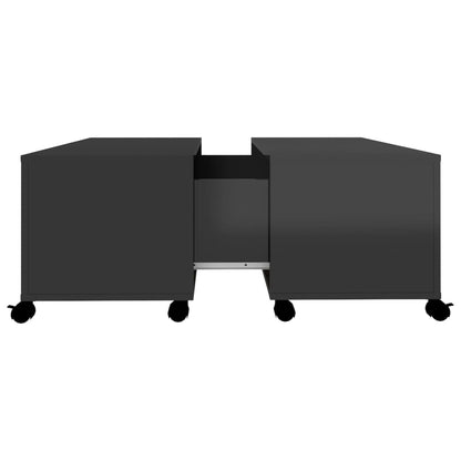 vidaXL Couchtisch Hochglanz-Schwarz 75x75x38 cm Holzwerkstoff