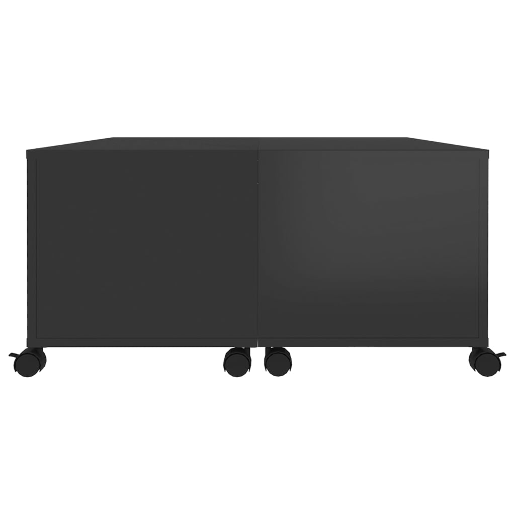 vidaXL Couchtisch Hochglanz-Schwarz 75x75x38 cm Holzwerkstoff