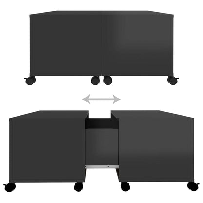 vidaXL Couchtisch Hochglanz-Schwarz 75x75x38 cm Holzwerkstoff
