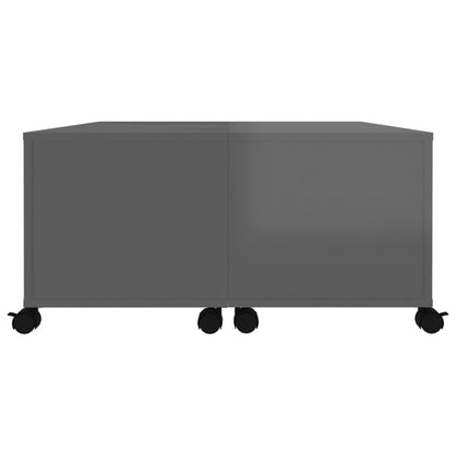 vidaXL Couchtisch Hochglanz-Grau 75x75x38 cm Holzwerkstoff