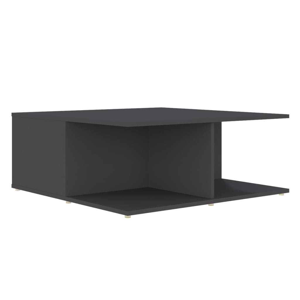 vidaXL Couchtisch Grau 80x80x31 cm Holzwerkstoff