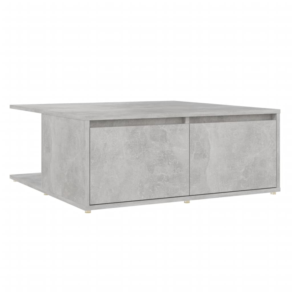 vidaXL Couchtisch Betongrau 80x80x31 cm Holzwerkstoff