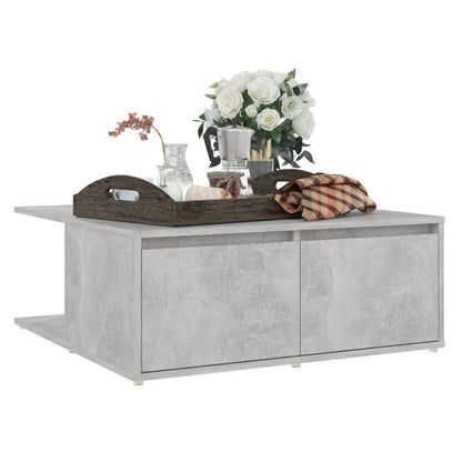 vidaXL Couchtisch Betongrau 80x80x31 cm Holzwerkstoff