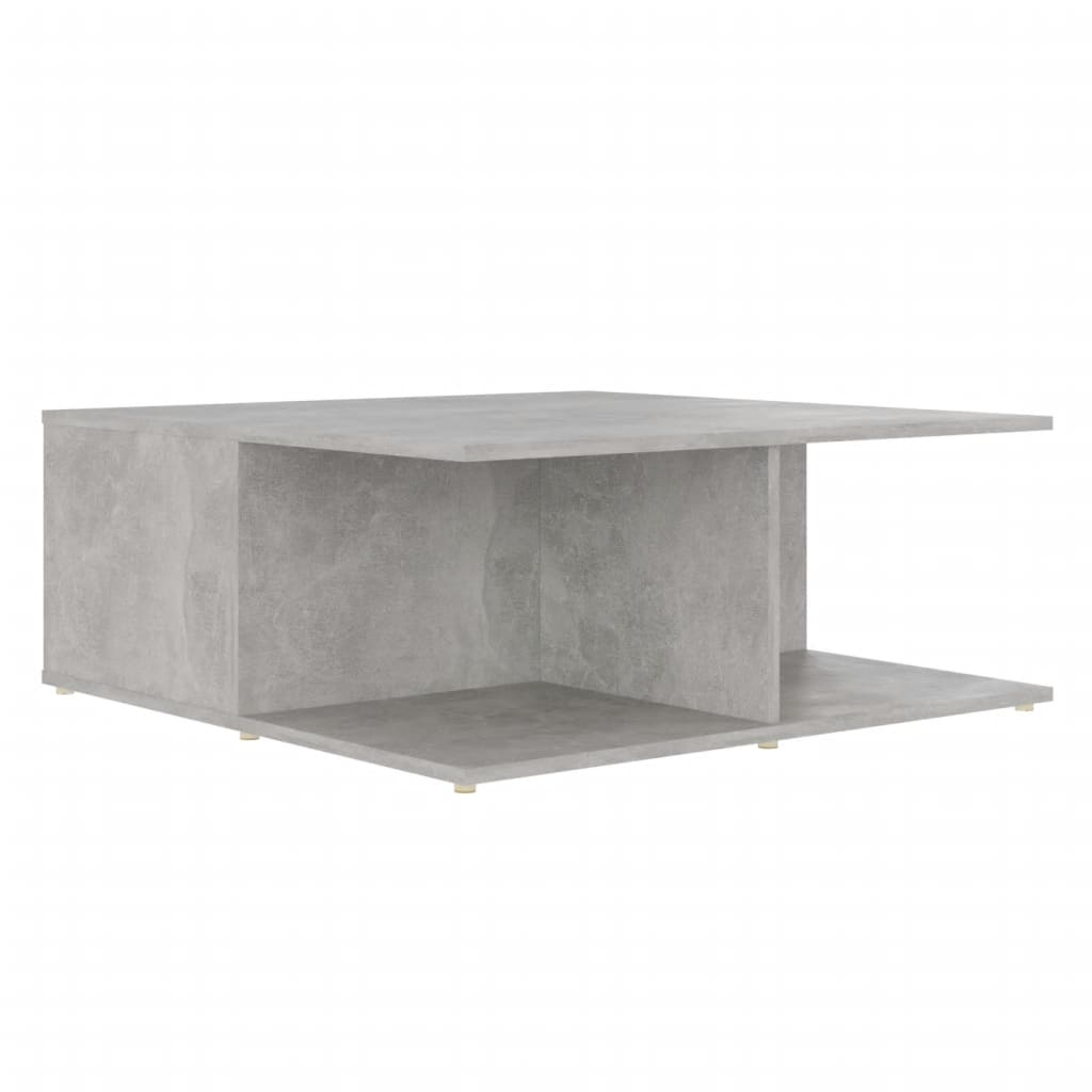 vidaXL Couchtisch Betongrau 80x80x31 cm Holzwerkstoff