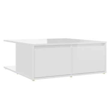 vidaXL Couchtisch Hochglanz-Weiß 80x80x31 cm Holzwerkstoff