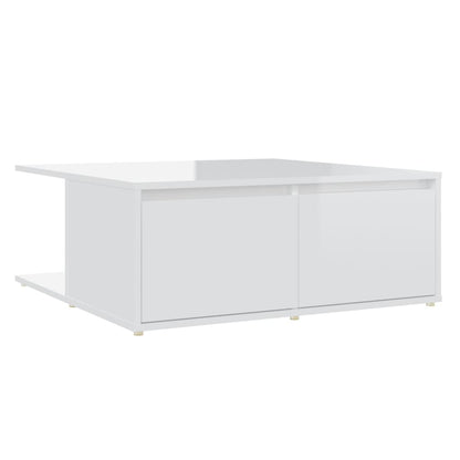 vidaXL Couchtisch Hochglanz-Weiß 80x80x31 cm Holzwerkstoff