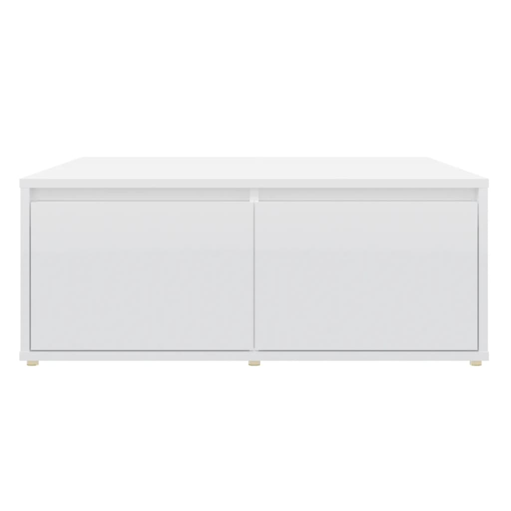 vidaXL Couchtisch Hochglanz-Weiß 80x80x31 cm Holzwerkstoff