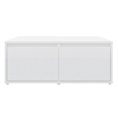 vidaXL Couchtisch Hochglanz-Weiß 80x80x31 cm Holzwerkstoff