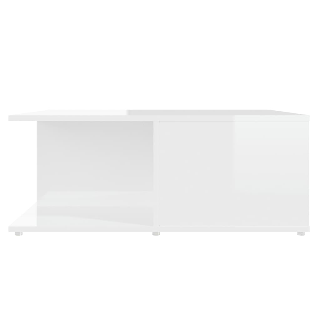 vidaXL Couchtisch Hochglanz-Weiß 80x80x31 cm Holzwerkstoff
