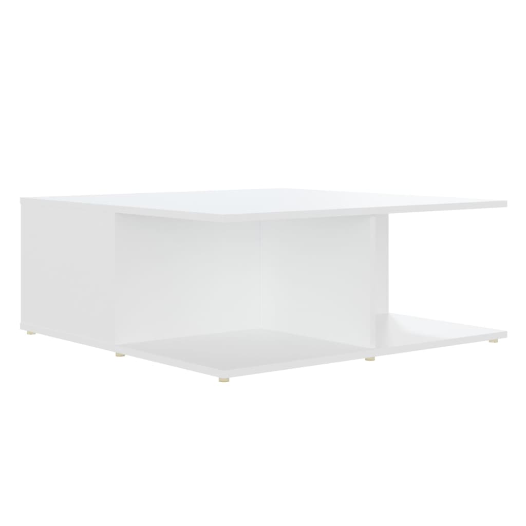 vidaXL Couchtisch Hochglanz-Weiß 80x80x31 cm Holzwerkstoff