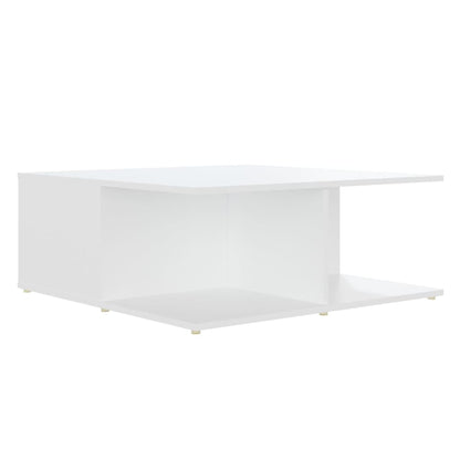 vidaXL Couchtisch Hochglanz-Weiß 80x80x31 cm Holzwerkstoff