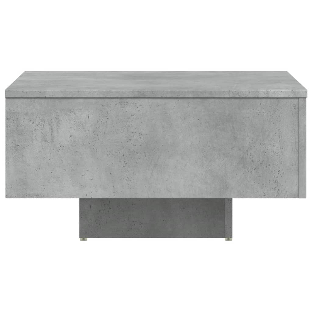 vidaXL Table basse gris béton 60x60x31,5 cm, bois d'ingénierie
