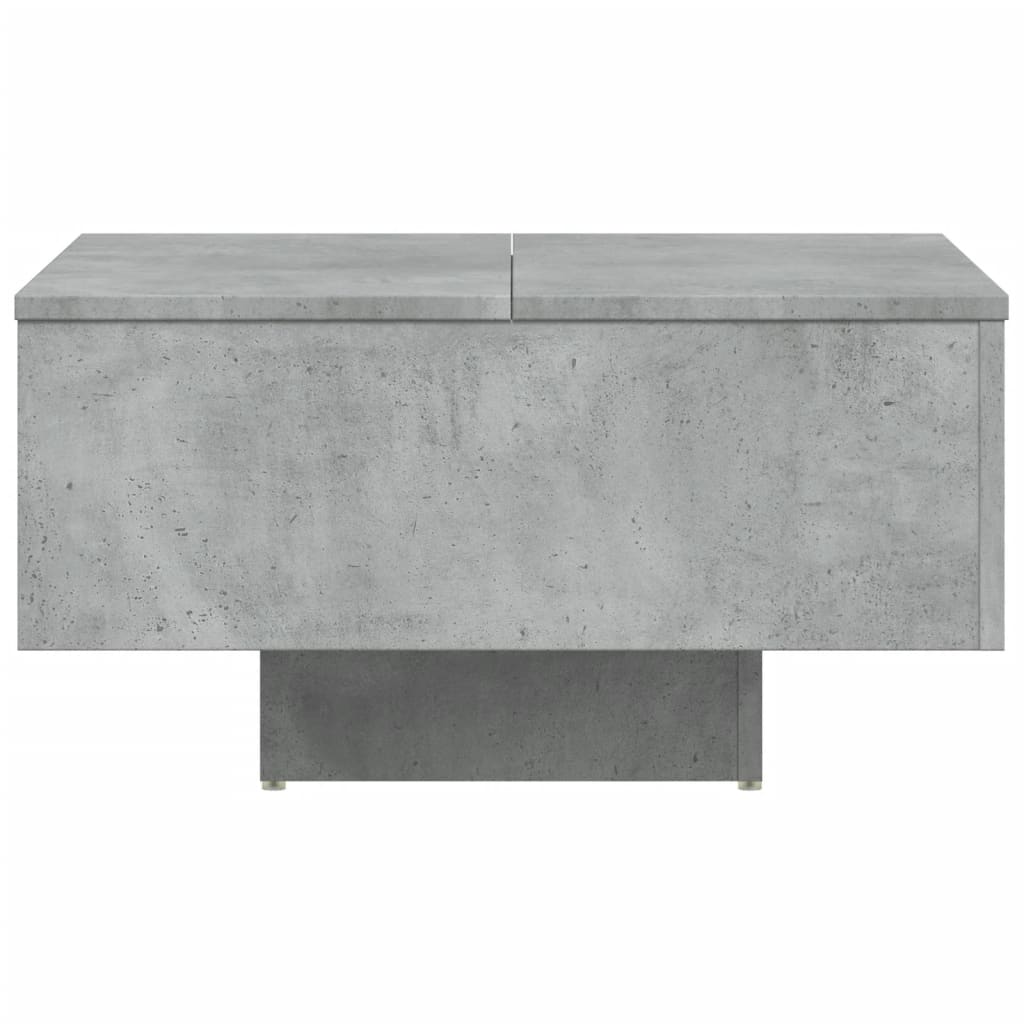 vidaXL Table basse gris béton 60x60x31,5 cm, bois d'ingénierie