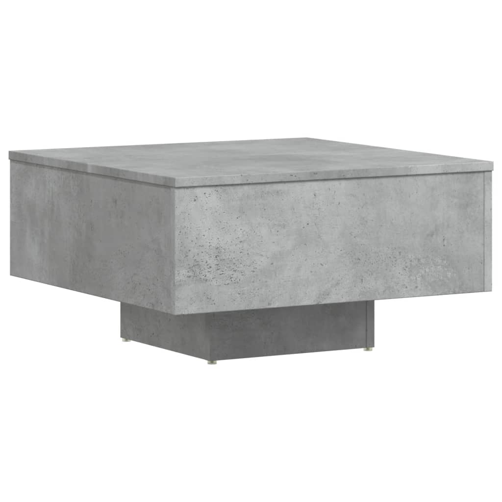 vidaXL Table basse gris béton 60x60x31,5 cm, bois d'ingénierie